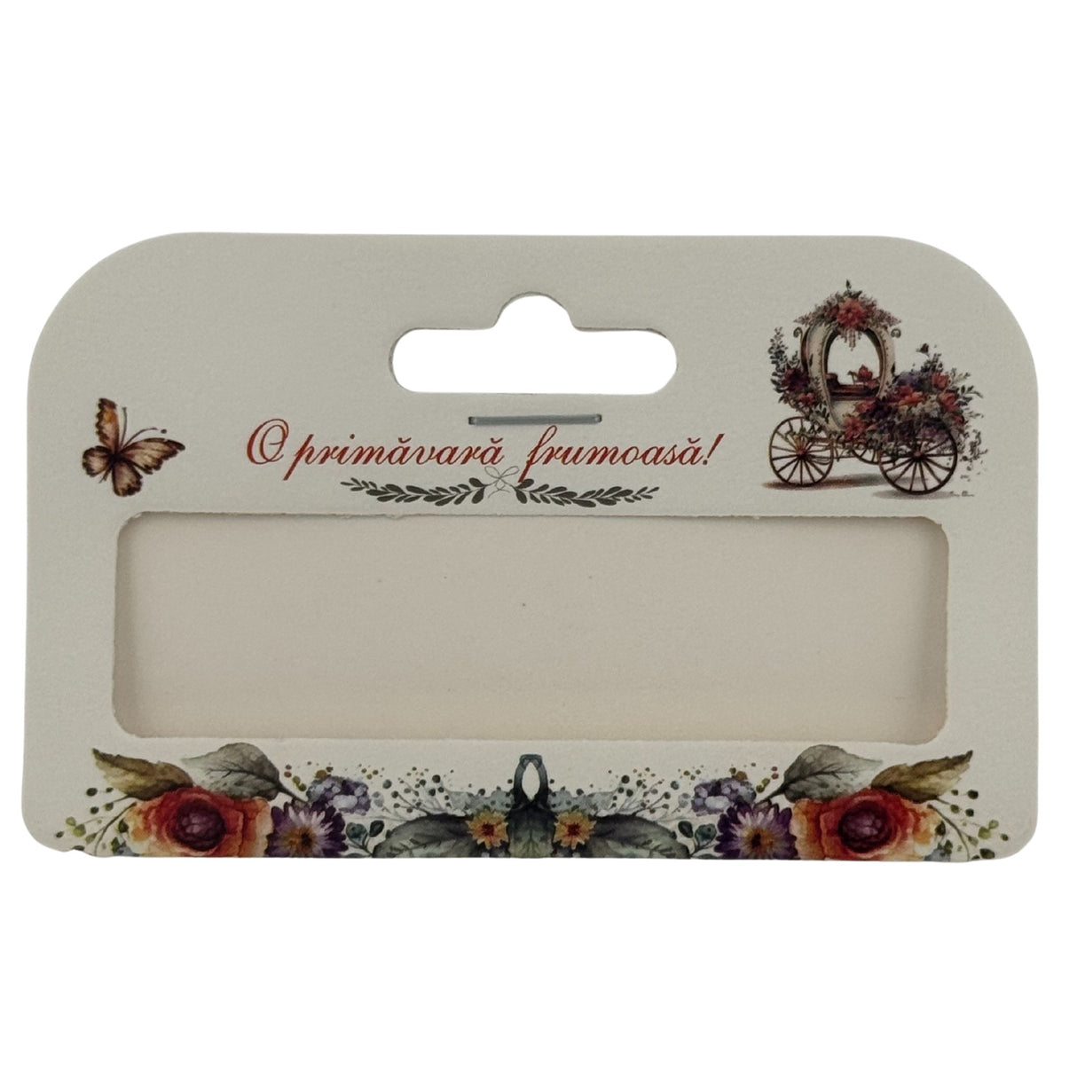 Cutii carton mărțișor model Căleasca, detaliu design decorativ, set 100 bucăți