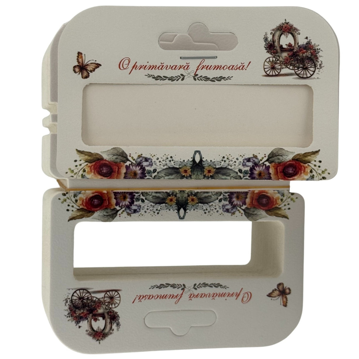 Set 100 cutii carton pentru mărțișor model Căleasca, vedere de ansamblu, ambalaje brățară