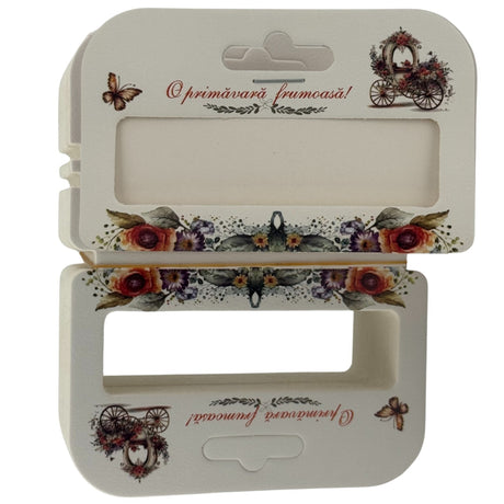 Set 100 Bucati Ambalaje de Carton pentru Martisor, Vivimall, Cutii Bratara, Model Caleasca - vivimall.ro