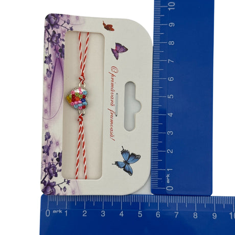 Set 100 Bucati Ambalaje de Carton pentru Martisor, Vivimall, Cutii Bratara, Model Fluture Albastru - vivimall.ro