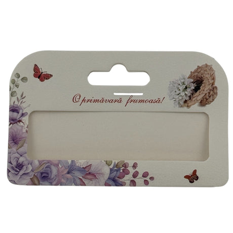 Set 100 Bucati Ambalaje de Carton pentru Martisor, Vivimall, Cutii Bratara, Model Ghiocei in Cos - vivimall.ro