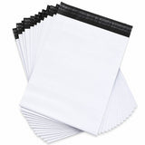 Set 100 Pungi Curierat Autoadezive pentru Ambalare Colete, Rezistente la Transport, Grosime 50 Microni, Alb la Exterior si Negru la Interior, 350x 400x 40 mm