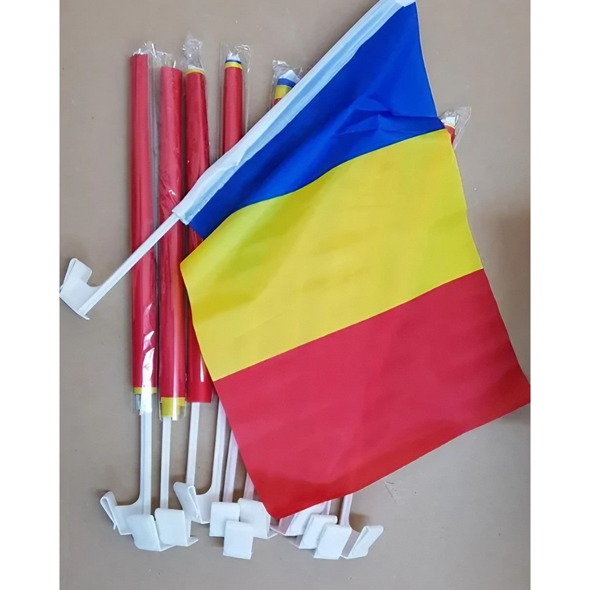 Set 1000 Steaguri Tricolor Auto, Vivimall, 45 cm x 30 cm, Stegulet, Drapel - vivimall.ro