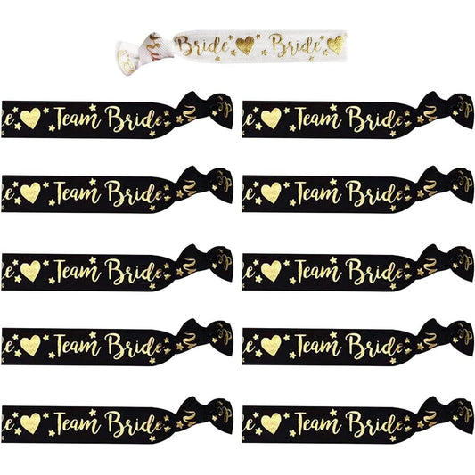 Set 11 Bratari, Vivimall, pentru Petrecerea Burlacitelor, din Panza, Marime Universala, Alb/Negru - vivimall.ro