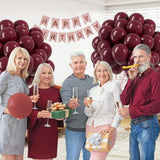 Set 12 Baloane, Flippy, din Latex Standard, 13 cm, Grena - vivimall.ro