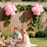 Set 12 Baloane, Flippy, din Latex Standard, 13 cm, Roz Deschis - vivimall.ro