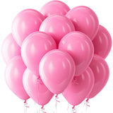 Set 12 Baloane, Flippy, din Latex Standard, 13 cm, Roz - vivimall.ro