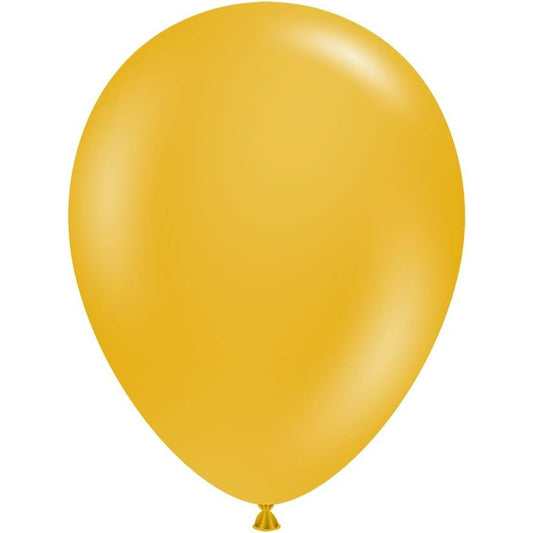 Set 12 Baloane, Vivimall, din Latex Standard, 30 cm, Galben Mustar - vivimall.ro