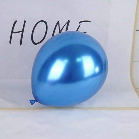 Set 12 Baloane, Flippy, din Latex Chrome, 13 cm, Albastru Inchis - vivimall.ro