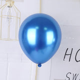 Set 12 Baloane, Flippy, din Latex Chrome, 13 cm, Albastru Inchis - vivimall.ro