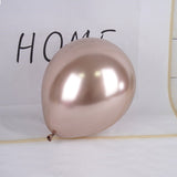 Set 12 Baloane, Flippy, din Latex Chrome, 13 cm, Sampanie - vivimall.ro