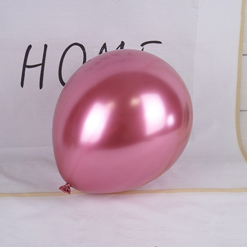 Set 12 Baloane, Flippy, din Latex Chrome, 13 cm, Rosu - vivimall.ro