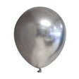 Set 12 Baloane, Vivimall, din Latex Chrome, 13 cm, Argintiu - vivimall.ro