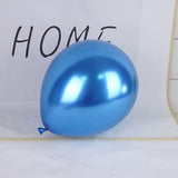 Set 12 Baloane, Flippy, din Latex Chrome, 25 cm, Albastru Inchis - vivimall.ro