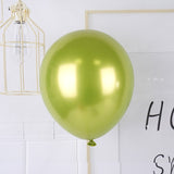 Set 12 Baloane, Flippy, din Latex Chrome, 25 cm, Verde Lime - vivimall.ro