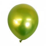 Set 12 Baloane, Flippy, din Latex Chrome, 25 cm, Verde Lime - vivimall.ro