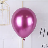 Set 12 Baloane, Flippy, din Latex Chrome, 30 cm, Fucsia - vivimall.ro
