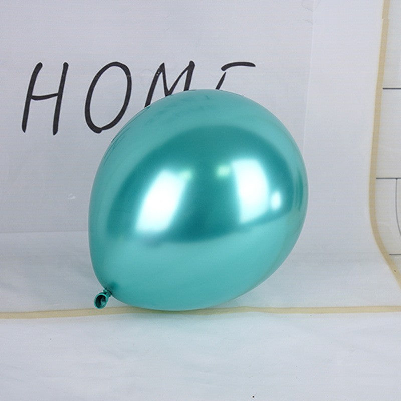 Set 12 Baloane, Flippy, din Latex Chrome, 30 cm, Turcoaz - vivimall.ro