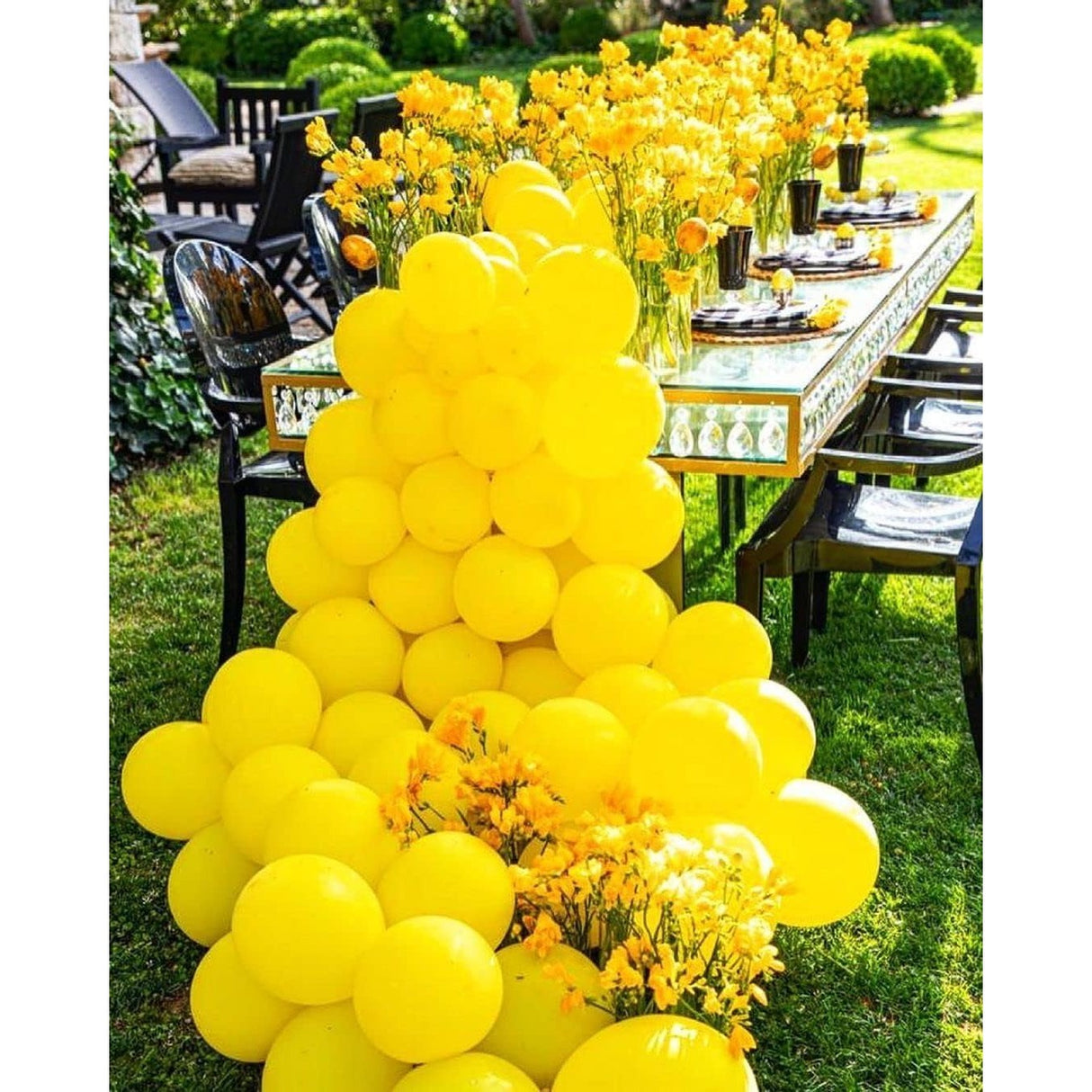 Set 12 Baloane, Flippy, din Latex Standard, 13 cm, Galben - vivimall.ro