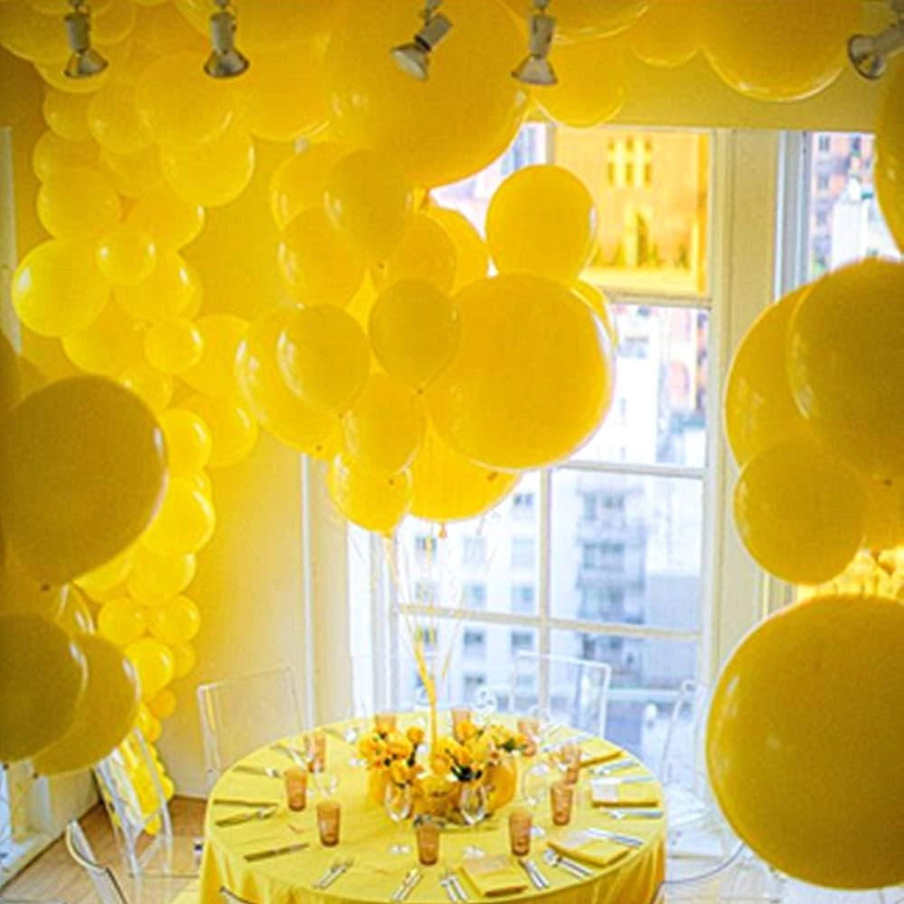 Set 12 Baloane, Flippy, din Latex Standard, 13 cm, Galben - vivimall.ro