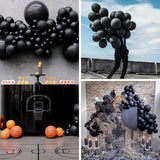 Set 12 Baloane, Flippy, din Latex Standard, 13 cm, Negru - vivimall.ro