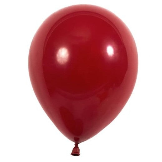 Set 12 Baloane, Vivimall, din Latex Standard, 25 cm, Rosu Inchis - vivimall.ro