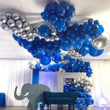 Set 12 Baloane, Flippy, din Latex Standard, 30 cm, Albastru - vivimall.ro