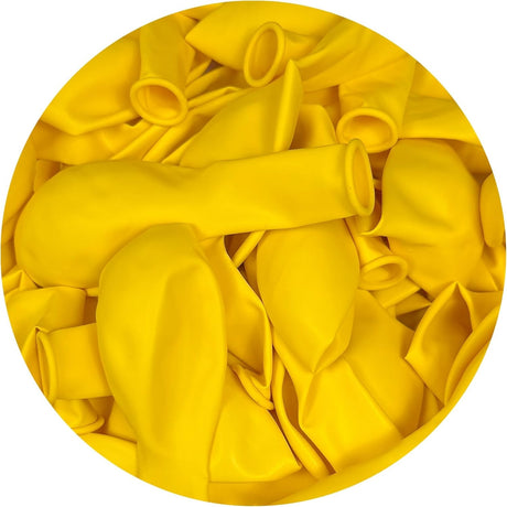 Set 12 Baloane, Flippy, din Latex Standard, 30 cm, Galben - vivimall.ro