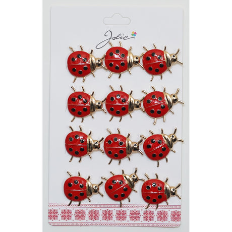 Set 12 Brose Martisor Primavara Buburuza Mare - vivimall.ro