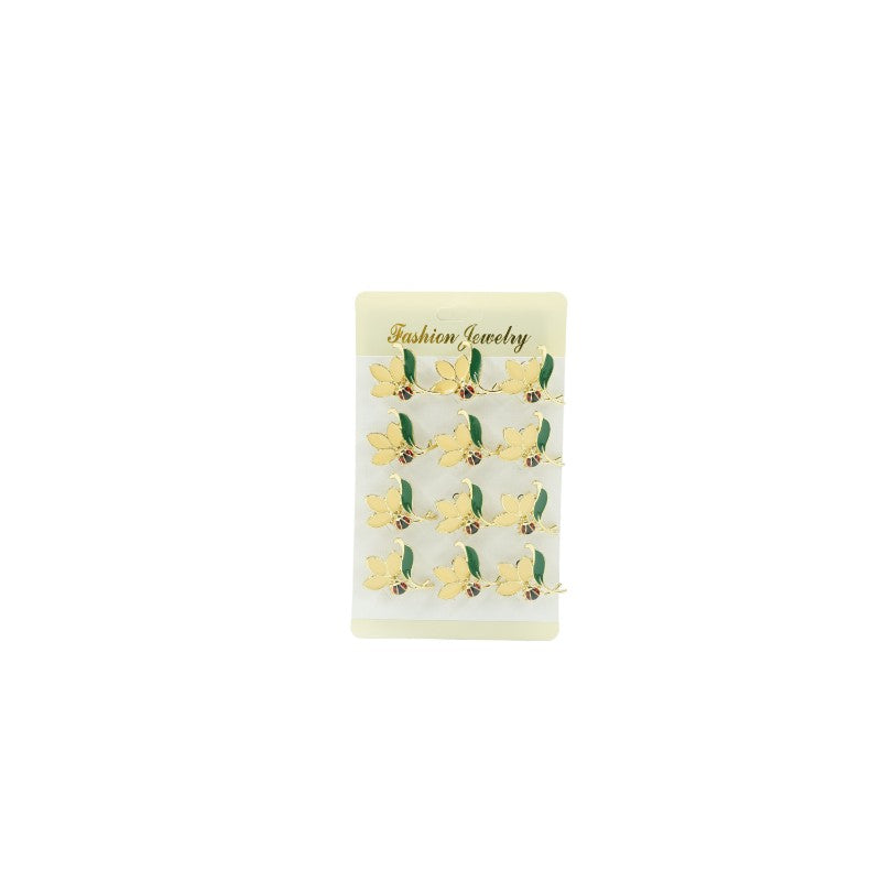 Set 12 Brose Floare Si Buburuza