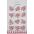 Set 12 Brose Martisor pentru Copii Inima in Inima Roz cu Stelute - vivimall.ro