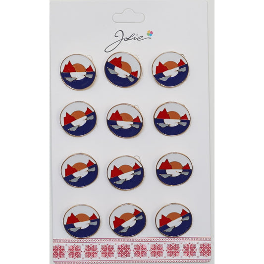 Set 12 Brose Martisor pentru Copii Soare Luna zi Noapte - vivimall.ro