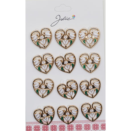 Set 12 Brose Martisor Primavara 3 Ghiocei in Inima - vivimall.ro