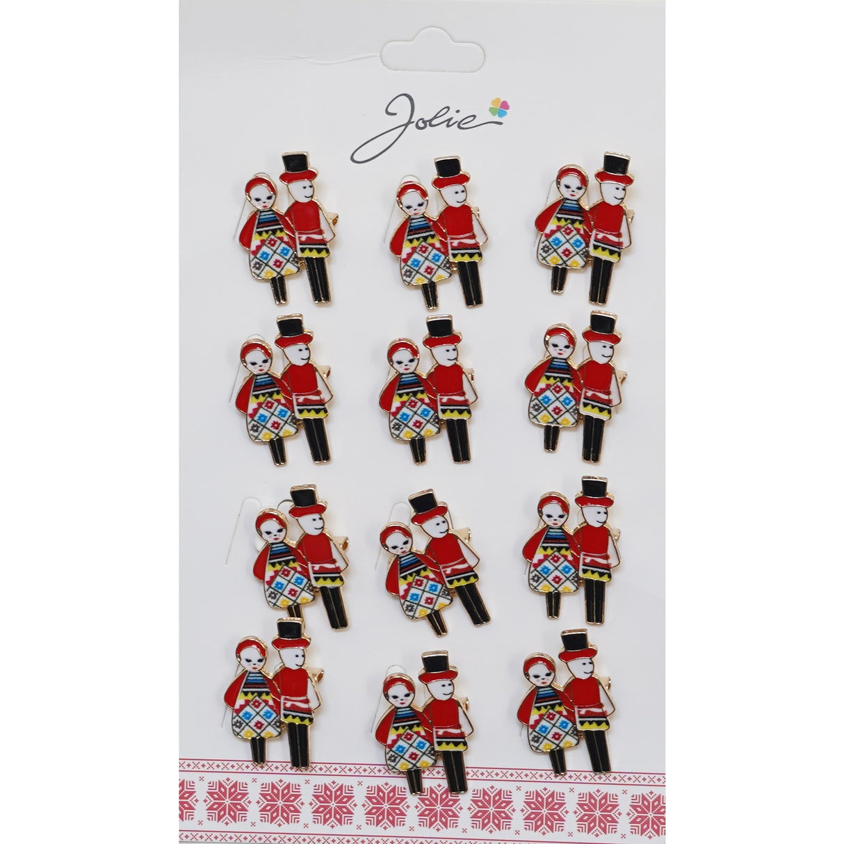 Set 12 Brose Martisor Primavara Cuplu Traditional - vivimall.ro