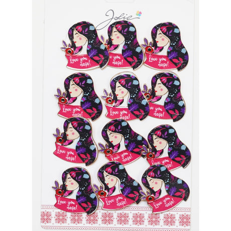 Set 12 Brose Martisor Primavara Mesaj Love You Nasa - vivimall.ro