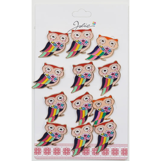 Set 12 Brose Martisor Primavara Pasare Colorata - vivimall.ro