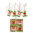 Set 12 Decoratiuni de Craciun din Lemn, Vivimall, cu Snur pentru Agatare in Brad, Model Caciulite 6.3x5.2 cm si Pantaloni 6.3x6 cm, Multicolor - vivimall.ro