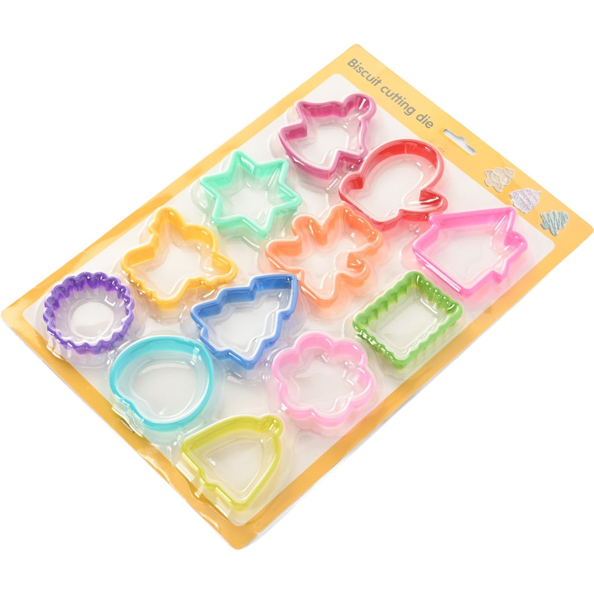 Set forme copt multicolor aranjate frontal, dimensiuni 23.3 x 33.5 x 1.8 cm