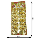 Set 12 fundite pentru brad, Aurii, 6 x 8 cm, din poliester, Vivimall - vivimall.ro