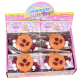 Set 12 Jucarii Antistres Squishy, Vivimall, cu Revenire Lenta, Squeeze Pinch Family, Forma de Biscuite Rotund, Model Capybara, 7x6.5 cm, 55g, Ambalaj Transparent, Maro - vivimall.ro