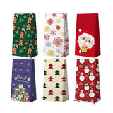 Set 12 Pungi de Cadou, Flippy, Tema Craciun, cu Motive Festive, 12 Stickere Incluse, 22 x 12 x 8 cm, din Hartie, Multicolor - vivimall.ro