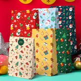 Set 12 Pungi de Cadou, Flippy, Tema Craciun, cu Motive Festive, 12 Stickere Incluse, 24 x 13 x 8 cm, din Hartie, Multicolor - vivimall.ro