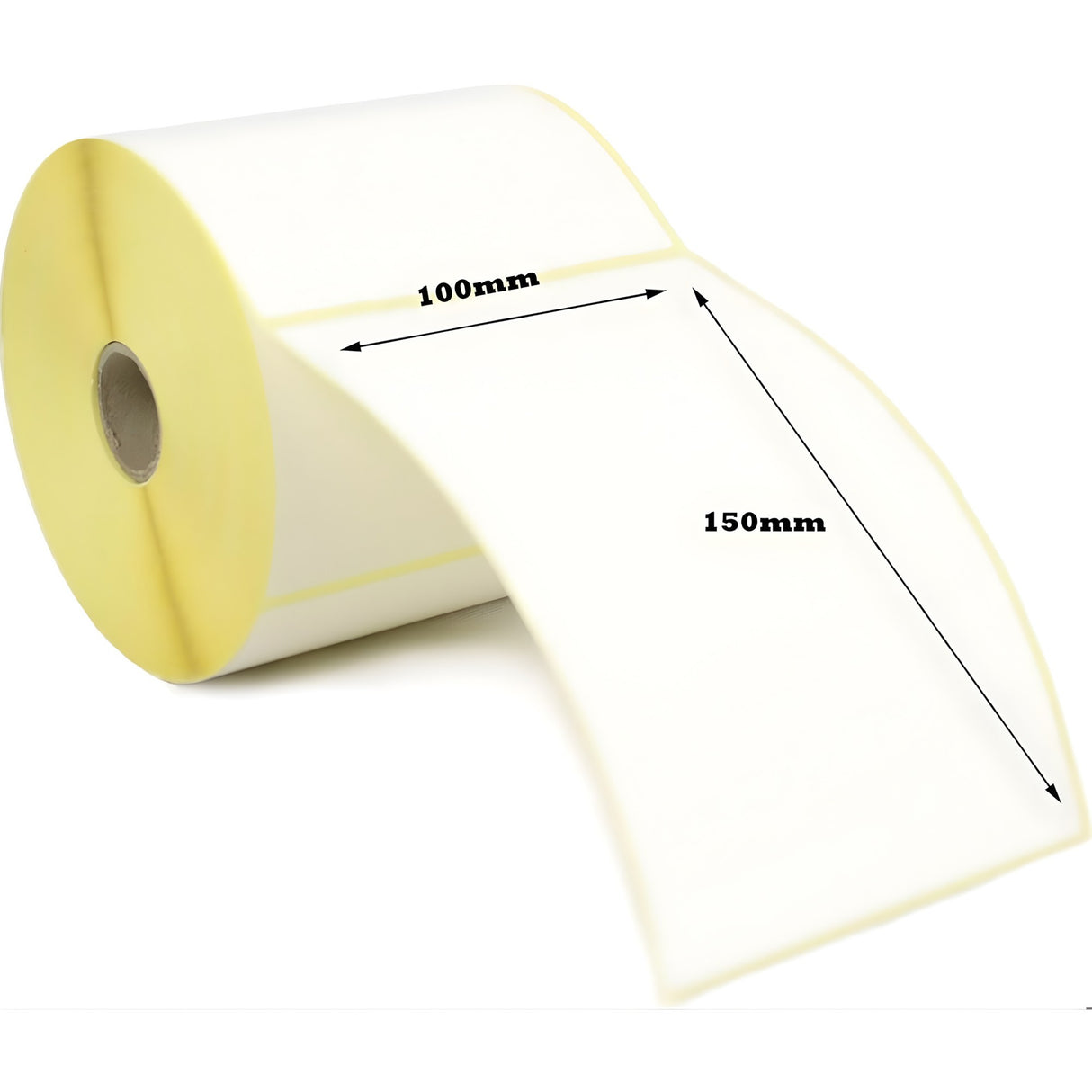 Role etichete termice autoadezive 100x150mm aranjate în set complet de 12 bucăți