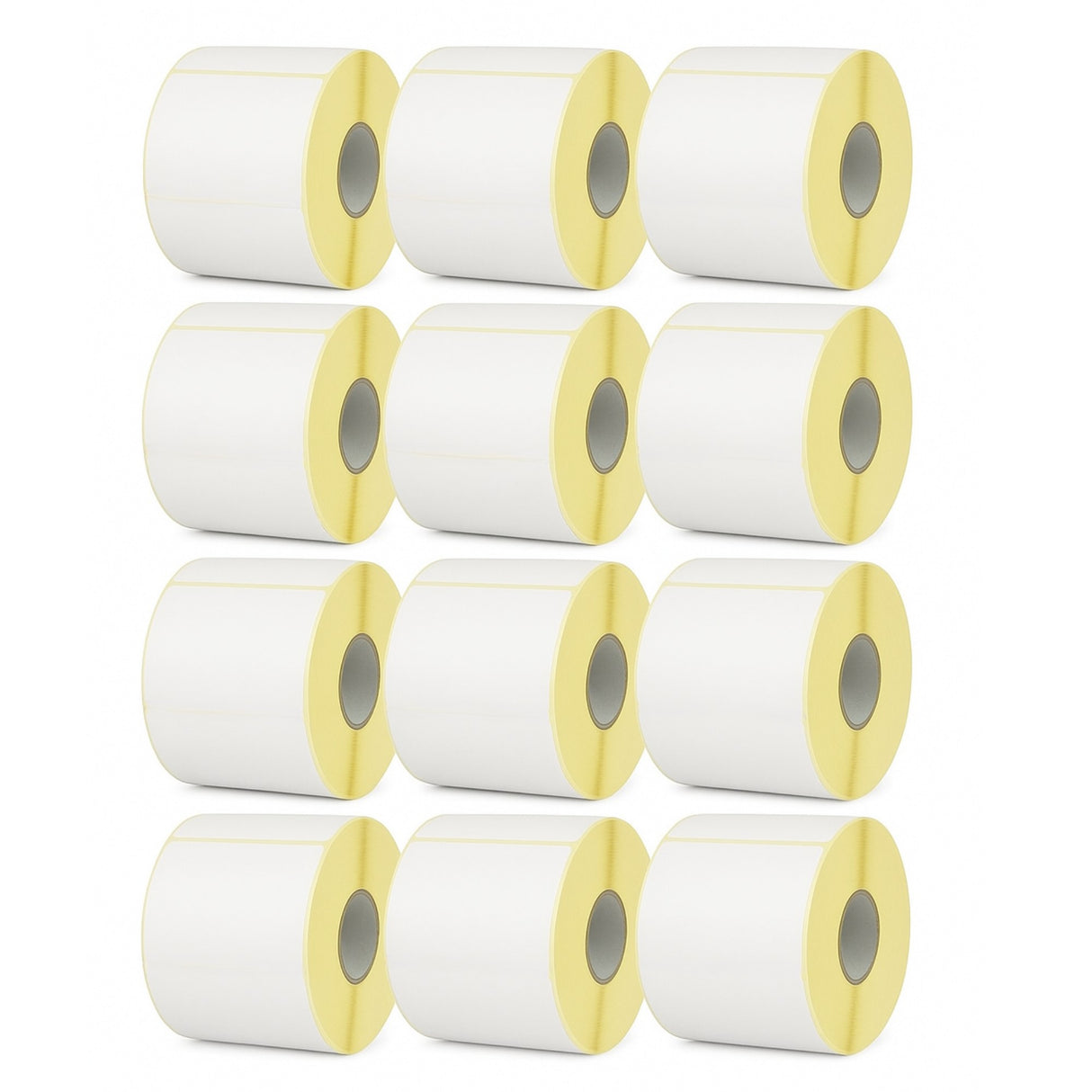 Set 12 role etichete autoadezive termice 100x150mm, 1000 etichete per rolă, vedere de ansamblu