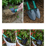 Set 12 Unelte de Gradina, Vivimall, pentru Plantare Prelucrare Sol si Ingrijire Plante, Material PVC si Otel, Cutie Inclusa, 38 x 29 cm, Verde Deschis - vivimall.ro