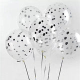 Set 15 baloane pentru petrecere, Flippy, alb/argintiu, 30 cm - vivimall.ro