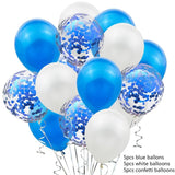 Set 15 baloane pentru petrecere, Flippy, albastru/ alb, 30 cm - vivimall.ro