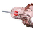 Pai din plastic transparent pentru umflarea baloanelor din folie, lungime 8 cm, vedere frontală