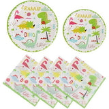 Set 16 Accesorii de Masa, Vivimall, Colectia Dino Park, 136 Piese, din Carton/Plastic/Hartie, Multicolor - vivimall.ro