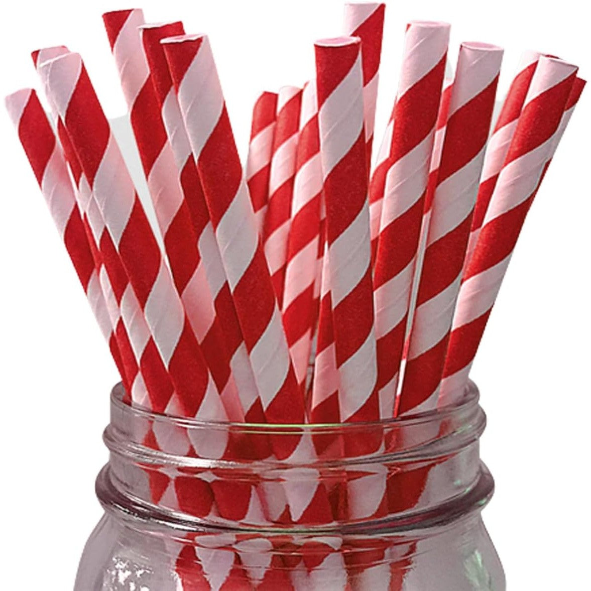 Set 16 Paie, Vivimall, pentru Masa de Craciun, din Hartie, 19.7 cm,Alb-Rosu - vivimall.ro